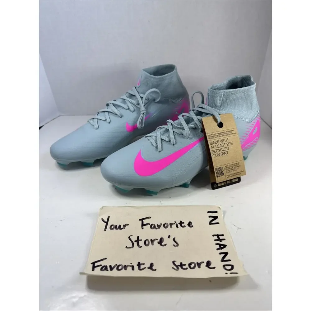 Nike Zoom Mercurial Superfly 10 Pro FG Soccer Prism HF9433-301 Men's Size 10.5